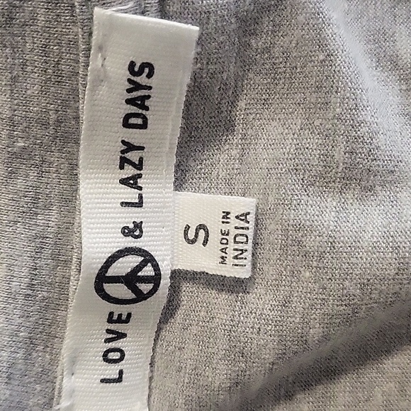 Love Peace & Lazy Days Gray America Fringe Sleeveless Top - Size S - Picture 4 of 9